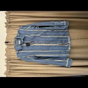 Stylish And Now This Blue Striped Shirt - Size M